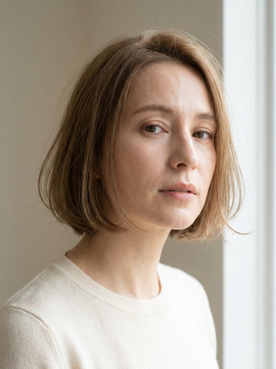 Kinnlanger Bob für feines Haar - Bob Frisur für feines Haar